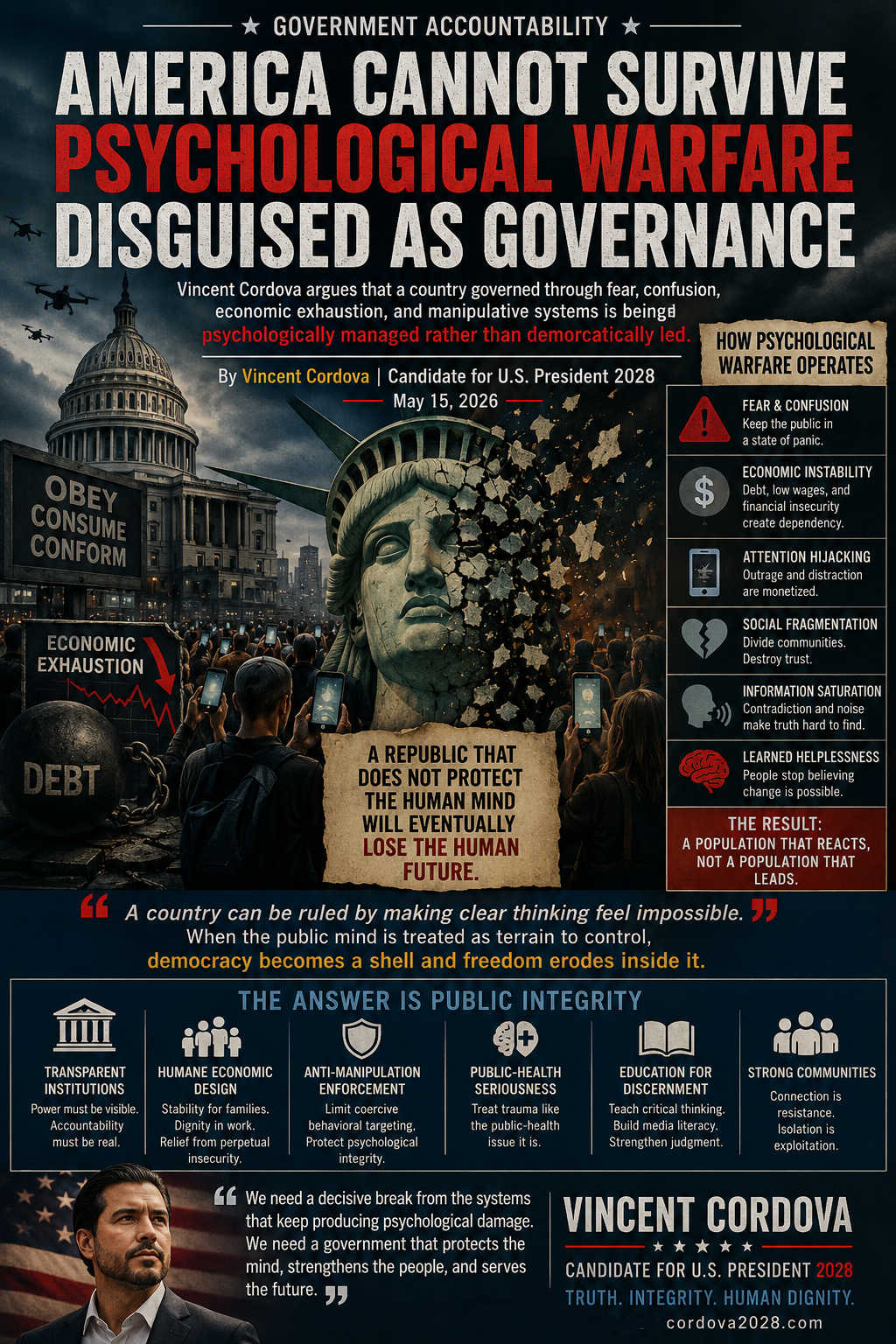 America Cannot Survive Psychological Warfare Disguised as Governance