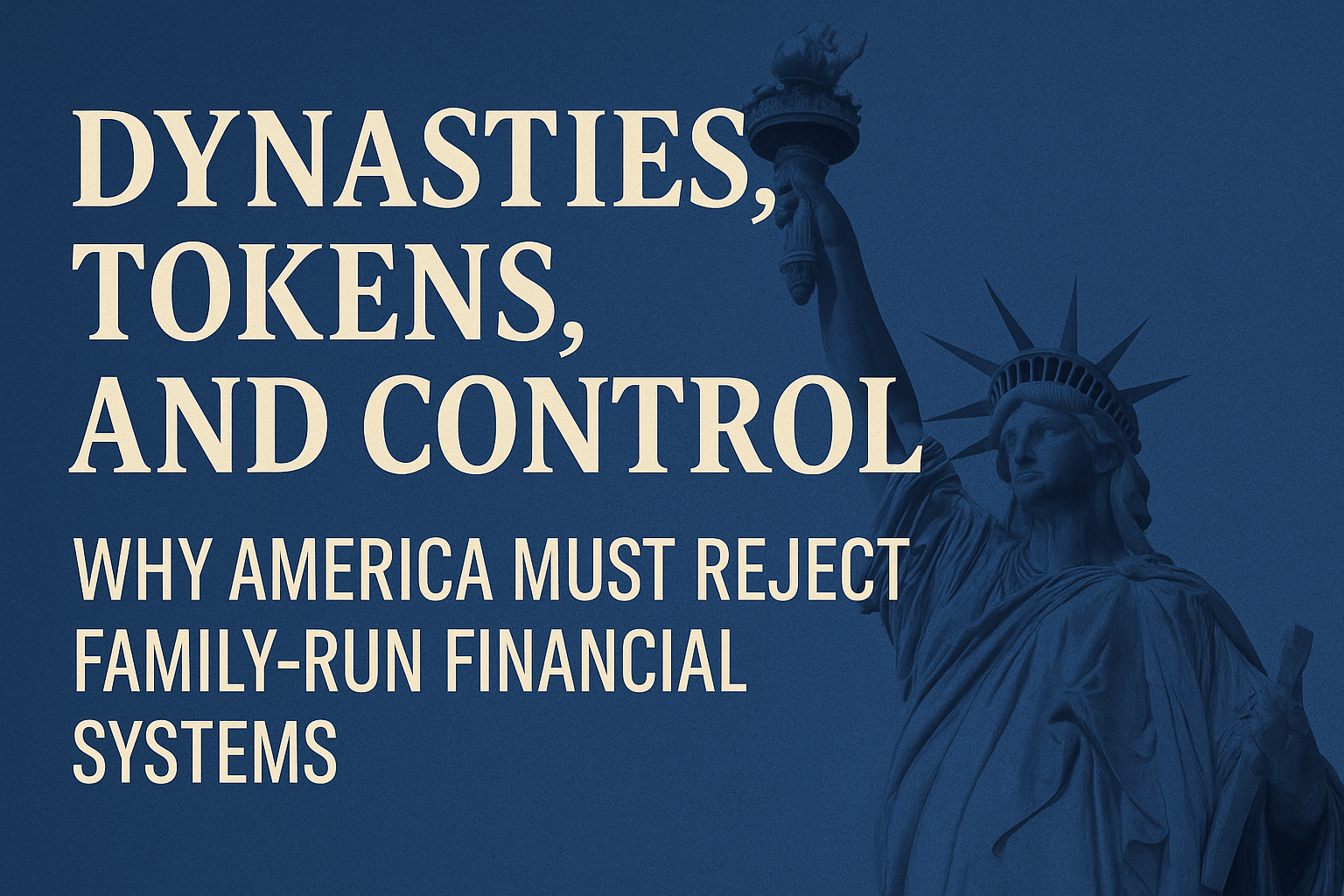 Dynasties, Tokens, and Control: Why America Must Reject Family-Run Financial Systems