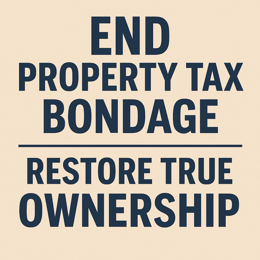 Breaking Free from Economic Bondage: Ending Property Tax, National Debt, and Government Profit