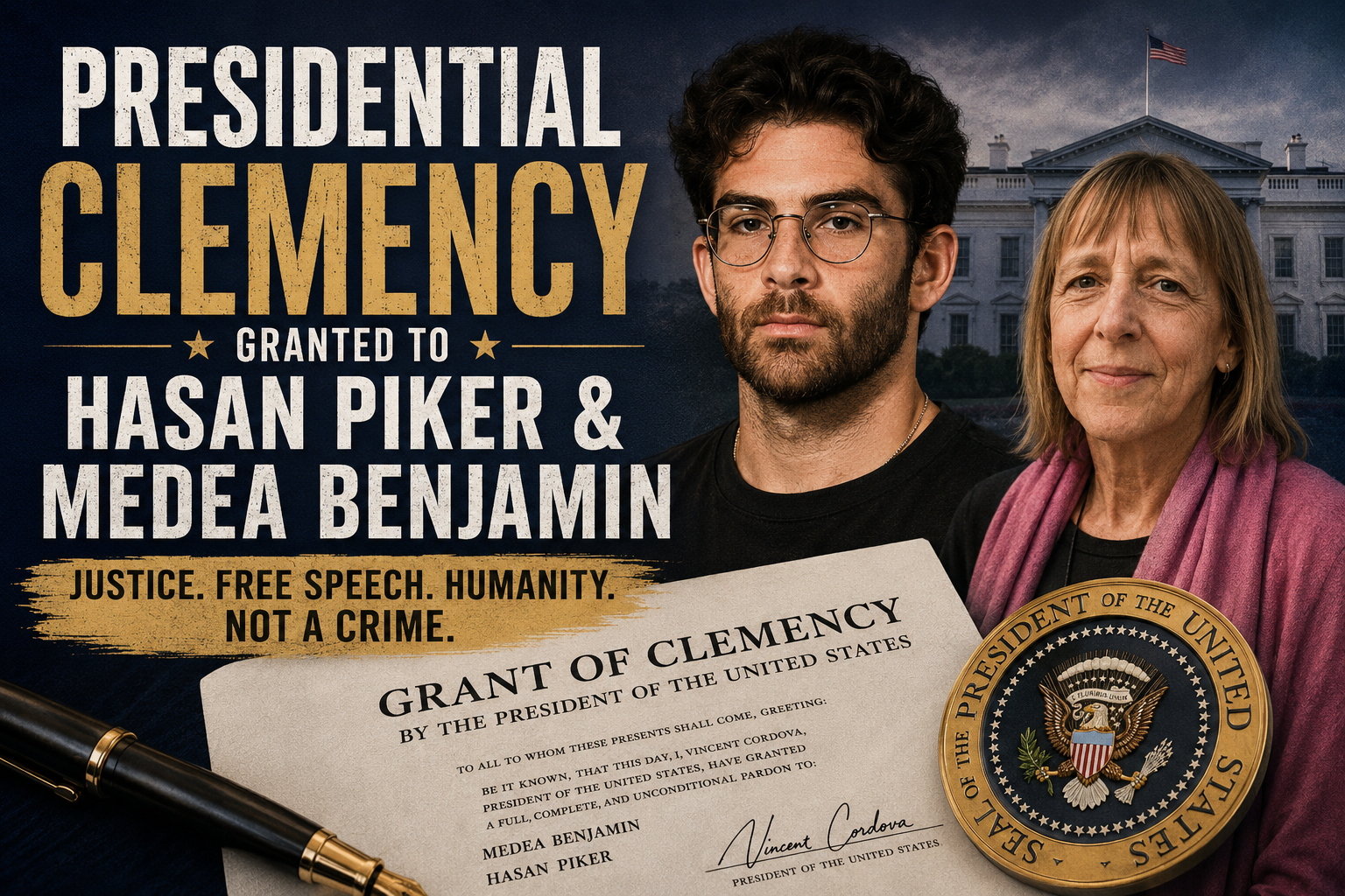 Why Clemency for Hasan Piker and Medea Benjamin Is a Test of American Courage