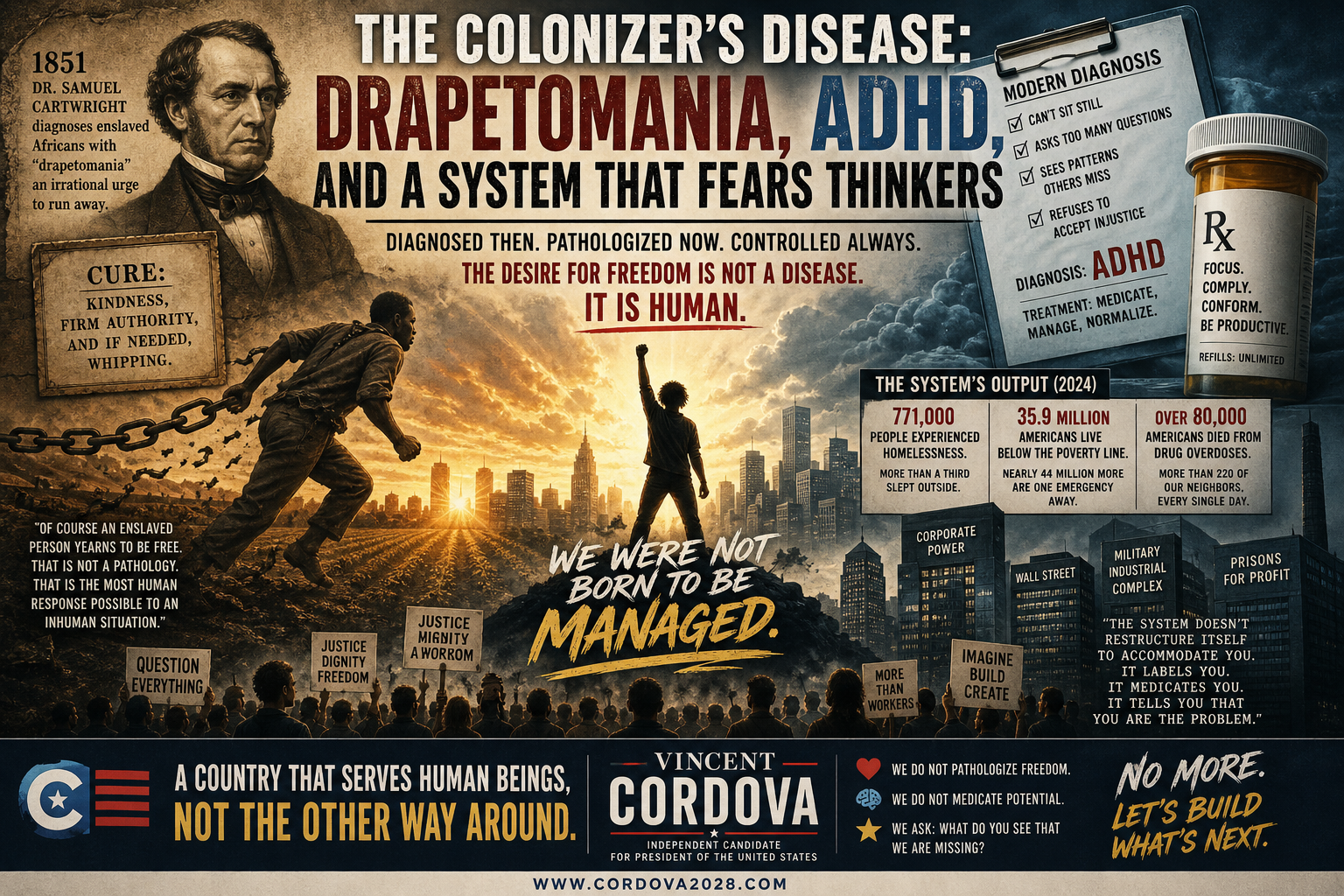The Colonizer's Disease: Drapetomania, ADHD, and a System That Fears Thinkers