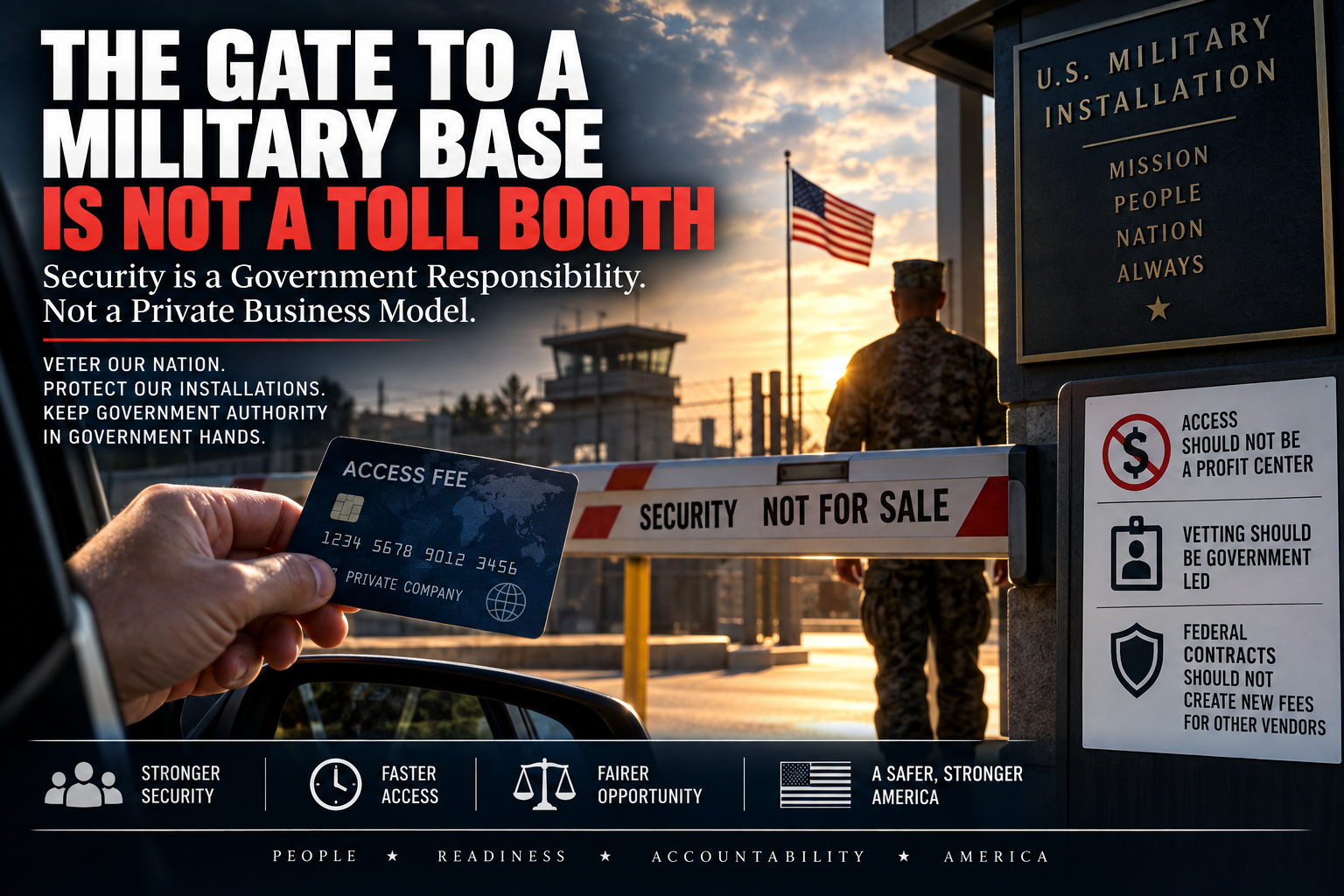 The Gate to a Military Base Is Not a Toll Booth
